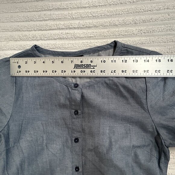 Nau Womens Short Sleeve Button-Up Twisted Shirt Dress Space Gray 6 UPF 30 New - Picture 7 of 11